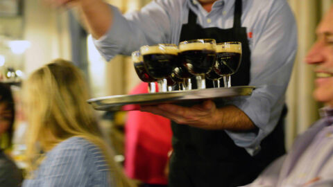 Plateau met bier