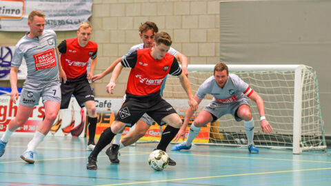 Vande Velde Thomas Mvc Synergie Oudenaarde , Van De Wattijne Brecht of San Siro Boys Deftinge , Joye Davy Mvc Synergie Oudenaarde  pictured during the Minivoetbal game San Siro Boys Deftige against MVC Synergie Oudernaarde deciding game for the championship in the first division , Friday 13 May 2022  in Lierde , Belgium . PHOTO SPORTPIX | STIJN AUDOOREN